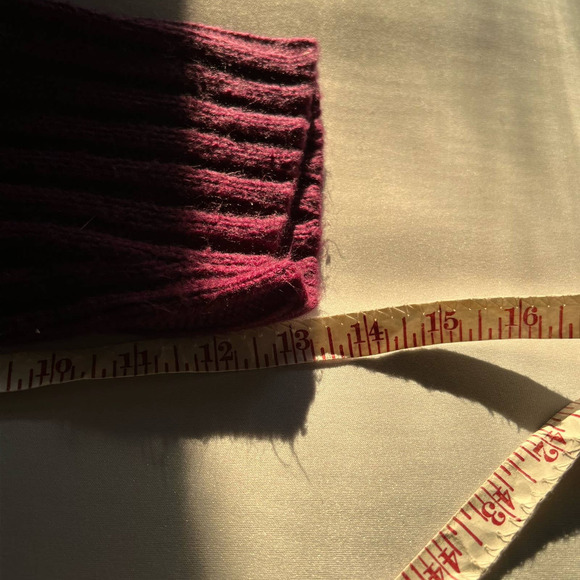 LINDA Matthews Purple button down hooded sweater L - Picture 3 of 9